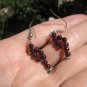 925 Silver Garnet crystal stone earrings earring Thailand Jewelry art