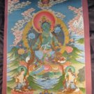 24 K Gold  Green Tara  Thangka Thanka Tanka paintng Nepal Himalayan Art