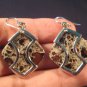 925 Silver Jasper crystal stone earrings jewelry A
