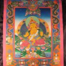 24 K Jambhala Deity Thangka Thanka Painting Nepal art dragon border 24 K Jambhala Deity Thangka Thanka Painting Nepal art dragon border