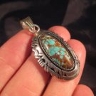 925 Silver Arizona BlueTurquoise stone Pendant Necklace Jewelry Art Thailand 925 Silver Arizona BlueTurquoise stone Pendant Necklace Jewelry Art Thailand