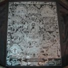Pure Silver Shakyamuni  Buddha Mandala Dragon Thangka Thanka Painting Nepal
