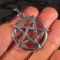 Large 925 sterling silver wicca inverted pentagram pendant necklace jewelry art