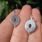 925 Silver Moonstone pair Earrings Earring jewelry Nepal himalayan art A4