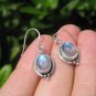 925 Silver Moonstone pair Earrings Earring jewelry Nepal himalayan art A4