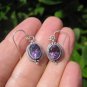 925 Silver Amethyst stone Earrings Earring jewelry Nepal himalayan art A3 450