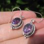 925 Silver Amethyst stone Earrings Earring jewelry Nepal himalayan art A3 450