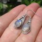925 Silver Moonstone pair Earrings Earring jewelry Nepal himalayan art A6