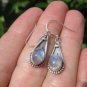 925 Silver Moonstone pair Earrings Earring jewelry Nepal himalayan art A6
