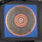 Small  Pure Silver Conch Shell Thangka Thanka Mandala Painting Nepal Art