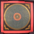 Small 24 K gold Gold Ohm Mandala Thangka Thanka painting Nepal Himalayan art A4 Small 24 K gold Gold Ohm Mandala Thangka Thanka painting Nepal Himalayan art A4