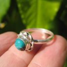 925 Silver Tibetan Turquoise stone Ring  jewelry Nepal Size 8.25 US