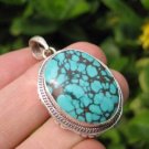 925 Silver Tibetan Turquoise stone crystal Pendant Necklace Nepal Jewelry Art C3 925 Silver Tibetan Turquoise stone crystal Pendant Necklace Nepal Jewelry Art C3