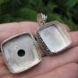 925 Silver Turquoise Compartment Locket Pendant Necklace Nepal Jewelry Art A8