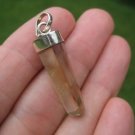 925 Silver Quartz crystal pendant necklace jewelry art A3