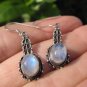 925 Silver Moonstone pair Earrings Earring jewelry Nepal himalayan art