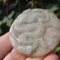 Light Olive Green Jade dragon stone mineral Carving pendant amulet A11
