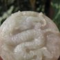 Light Olive Green Jade dragon stone mineral Carving pendant amulet A11