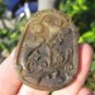Nephrite Jade Bird stork duck flower stone Carving pendant amulet