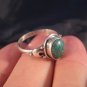925 Silver Tibetan Turquoise stone Ring  jewelry art Nepal Size 8.25 US  q1/2 GB