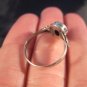 925 Silver Tibetan Turquoise stone Ring  jewelry art Nepal Size 8.25 US  q1/2 GB