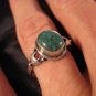 925 Silver Tibetan Turquoise stone Ring  jewelry art Nepal Size 8.25 US  q1/2 GB