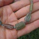 925 Silver Roman Glass Green old Antique Bead Necklace 1200 yrs A4 925 Silver Roman Glass Green old Antique Bead Necklace 1200 yrs A4