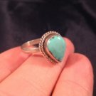 925 Silver Tibetan Turquoise stone Ring Nepal jewelry Size 8 US 925 Silver Tibetan Turquoise stone Ring Nepal jewelry Size 8 US