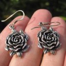 925 Silver Rose Flower Earrings Earring jewelry Cambodia art