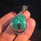 925 Silver Tibetan Turquoise stone crystal Pendant Necklace Nepal Jewelry Art B4 925 Silver Tibetan Turquoise stone crystal Pendant Necklace Nepal Jewelry Art B4
