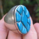 925 Silver Arizona Turquoise Ring Jewelry Size 7.75 8