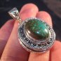 925 Silver Turquoise Compartment Locket Pendant Necklace Nepal Jewelry Art A7