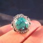 925 Silver Tibetan Turquoise stone Ring jewelry Nepal Size 9 US A5
