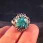 925 Silver Tibetan Turquoise stone Ring jewelry Nepal Size 9 US A5