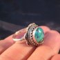 925 Silver Tibetan Turquoise stone Ring jewelry Nepal Size 9 US A5