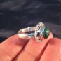 925 Silver Malachite stone Ring jewelry Nepal Size 8 US Q GB