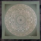 Pure Silver Lakpa Lama Signed Ohm Thangka Thanka Painting Himalayan Art  A7