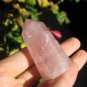 natural Rose Quartz natural stone point carving mineral art A5