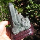 Green Quartz Crystal Point Cluster Stone rock mineral art China A4