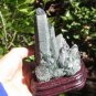 Green Quartz Crystal Point Cluster Stone rock mineral art China A4
