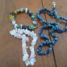 Lapis Sodalite bead necklace rose quards beads bracelet and multistone bracelet