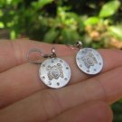 925 to 999 pure Northern Hill Tribe silver crab earrings earring Thailand
