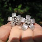 925 to 999 pure Northern Hill Tribe silver flower earrings earring Thailand