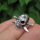 925 Sterling Silver Skull pirate pendant necklace jewelry art 925 Sterling Silver Skull pirate pendant necklace jewelry art