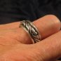 925 Silver wave spinner ring jewelry art Thailand size 7.5