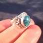 925 Silver Tibetan Turquoise stone Ring jewelry Nepal Size 6.75 US N1/2 GB
