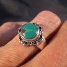 925 Silver Tibetan Turquoise stone Ring jewelry art Nepal Size 8 US Q GB 925 Silver Tibetan Turquoise stone Ring jewelry art Nepal Size 8 US Q GB