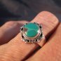 925 Silver Tibetan Turquoise stone Ring  jewelry art Nepal Size 8 US   Q GB