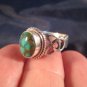 925 Silver Tibetan Turquoise stone Ring jewelry art Nepal Size 5.75 US