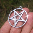 Extra Large 925 sterling silver wicca inverted pentagram pendant necklace A2 Extra Large 925 sterling silver wicca inverted pentagram pendant necklace A2